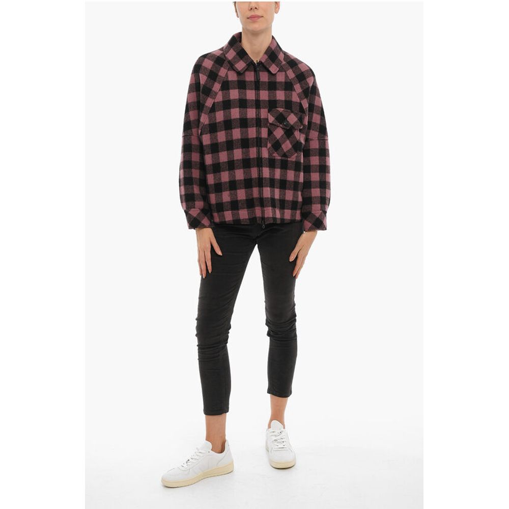 Woolrich Two-Tone Buffalo Checked Jacket with Zip Closure and Breast