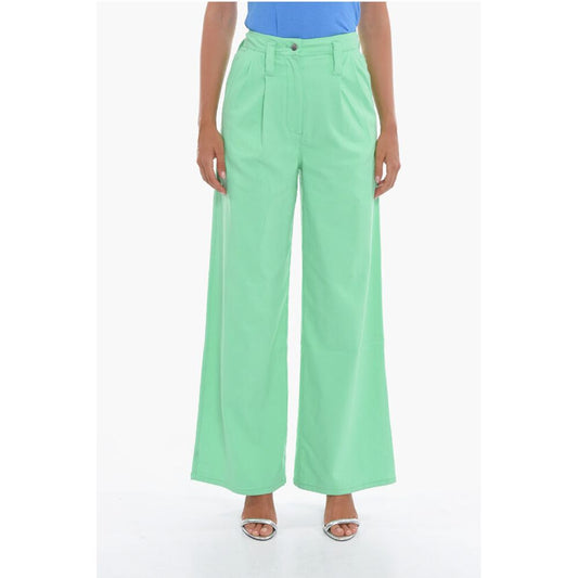 Rotate Double-Pleat NAYA Flared Pants with Silver Button