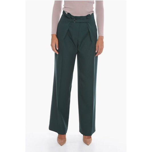 Super Blond Wide-leg Trousers with Velcro Fastening