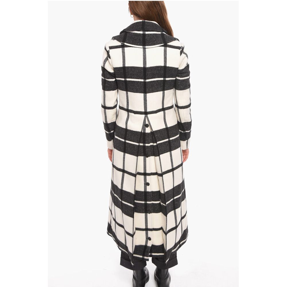Woolrich Wool Padded Coat with Check Pattern
