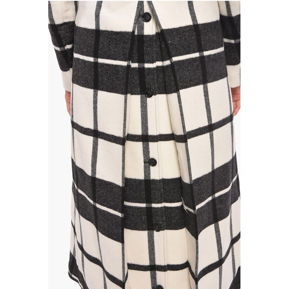 Woolrich Wool Padded Coat with Check Pattern