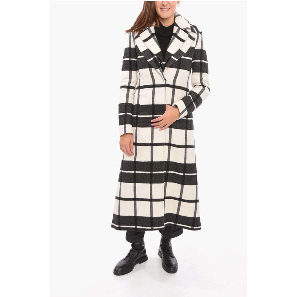 Woolrich Wool Padded Coat with Check Pattern