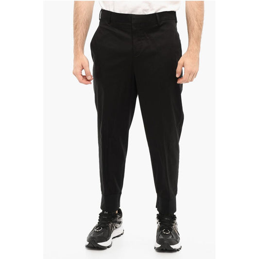 Neil Barrett Low-Waist Cotton Stretch Slim Fit Pants