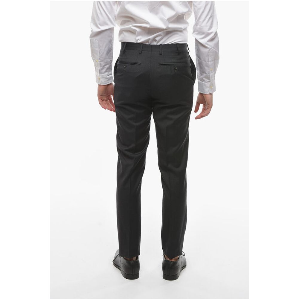 Corneliani Virgin Wool Mid Rise Pants