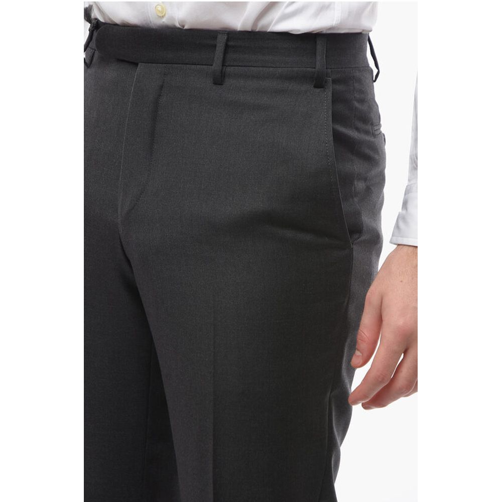 Corneliani Virgin Wool Mid Rise Pants