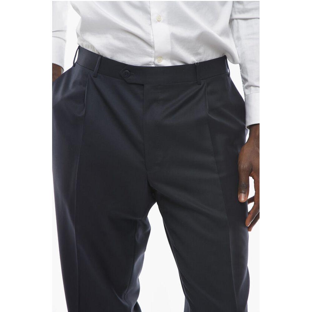 Corneliani Virgin Wool MANTUA Pants with Pleat