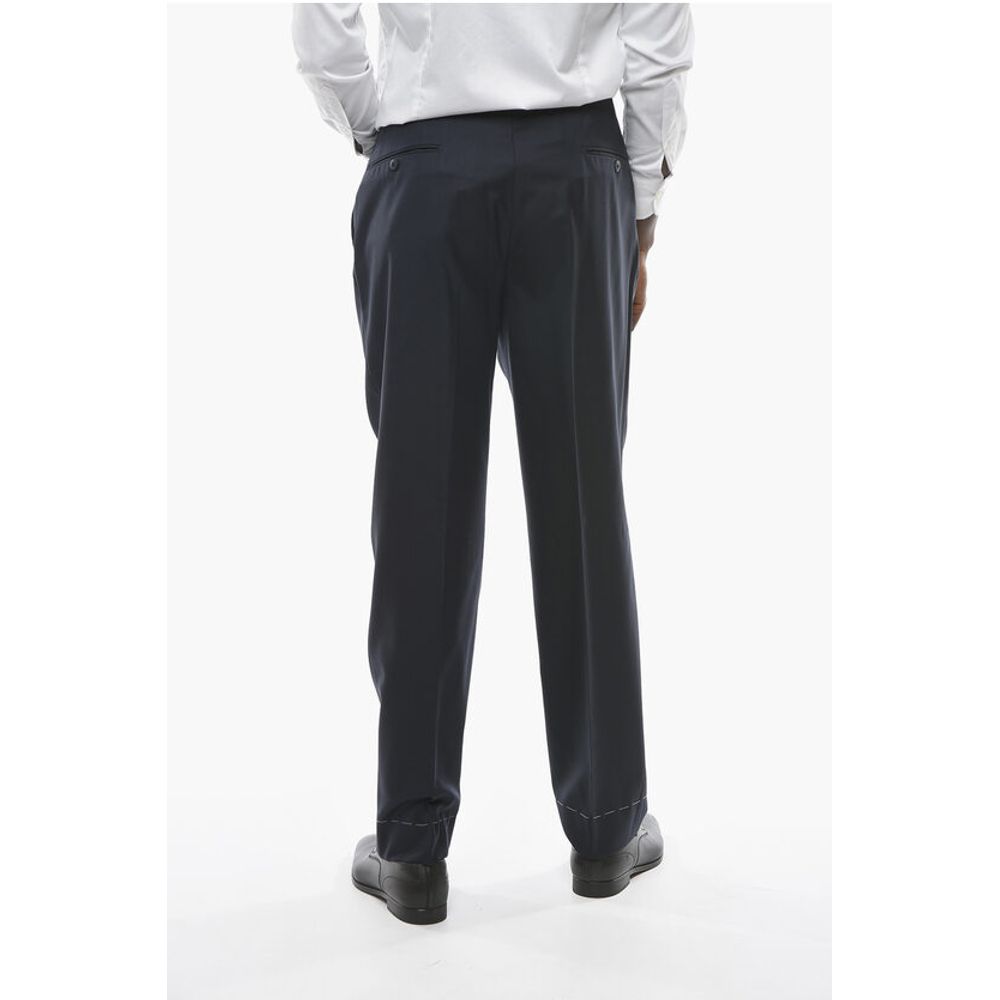 Corneliani Virgin Wool MANTUA Pants with Pleat