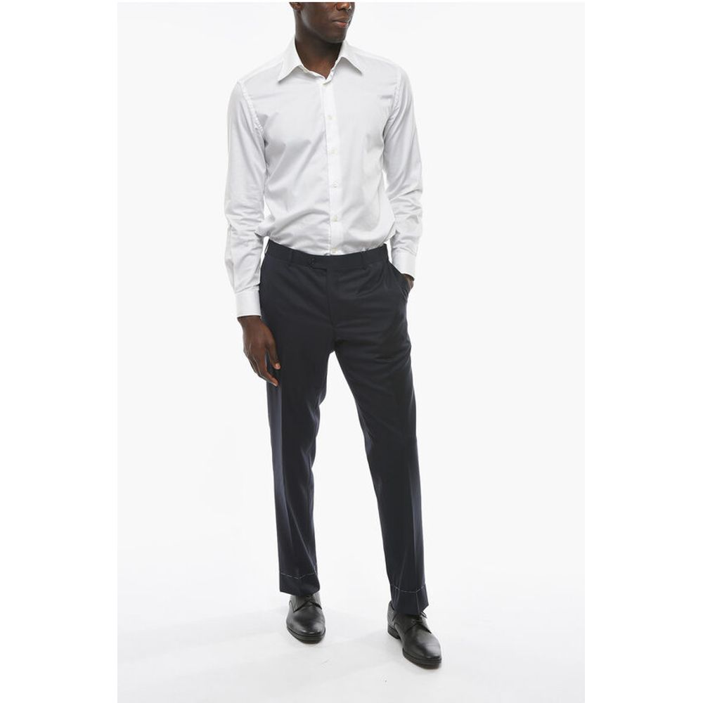 Corneliani Virgin Wool MANTUA Pants with Pleat