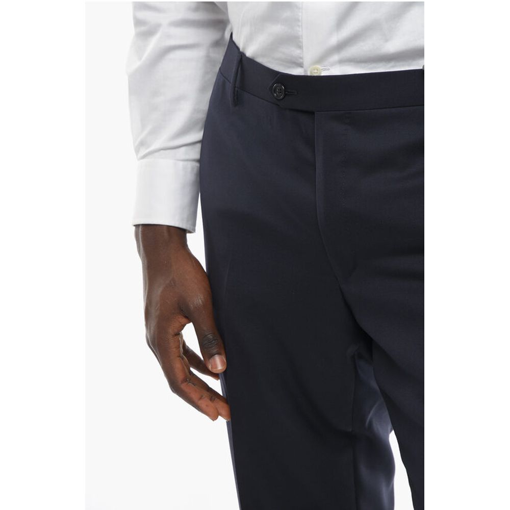 Corneliani Virgin Wool Mid Rise Pants