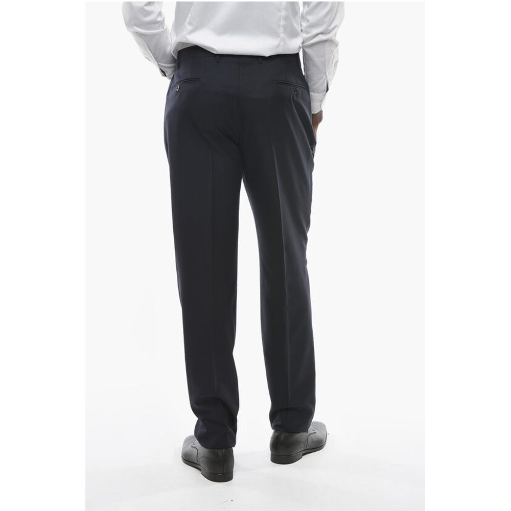 Corneliani Virgin Wool Mid Rise Pants