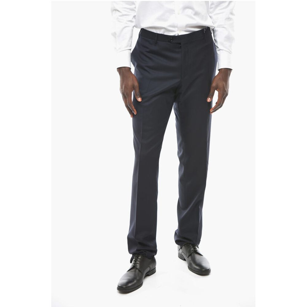 Corneliani Virgin Wool Mid Rise Pants