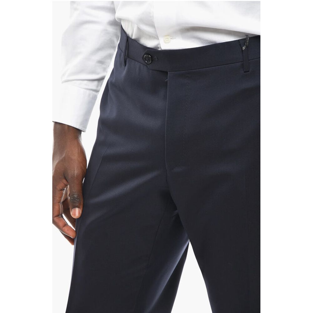 Corneliani Virgin Wool Mid Rise Pants