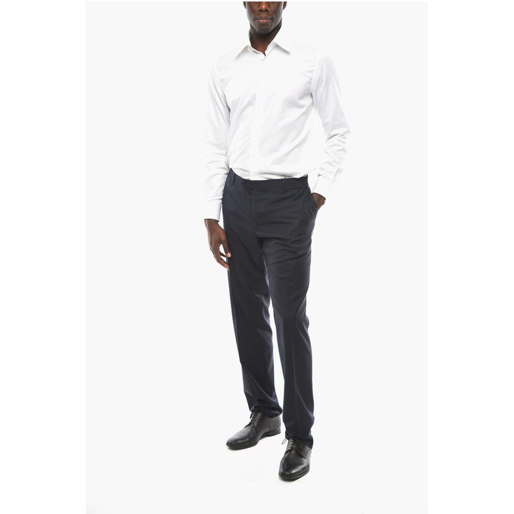 Corneliani Virgin Wool Mid Rise Pants