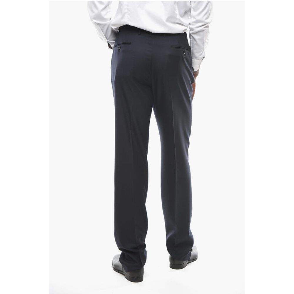 Corneliani Virgin Wool Mid Rise Pants