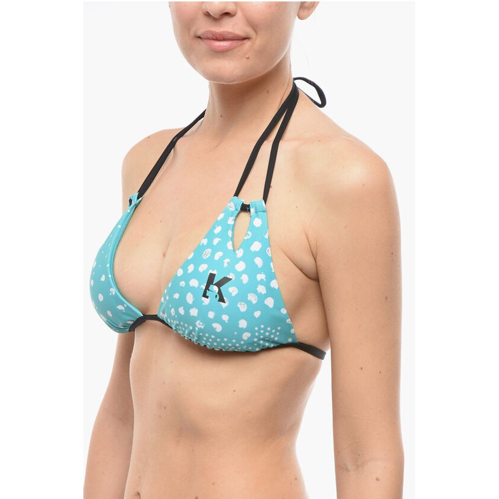 Karl Lagerfeld Triangle Bikini Top with Cut Out Details