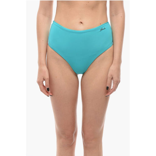 Karl Lagerfeld High Waist Bikini Bottom with Silver Logo