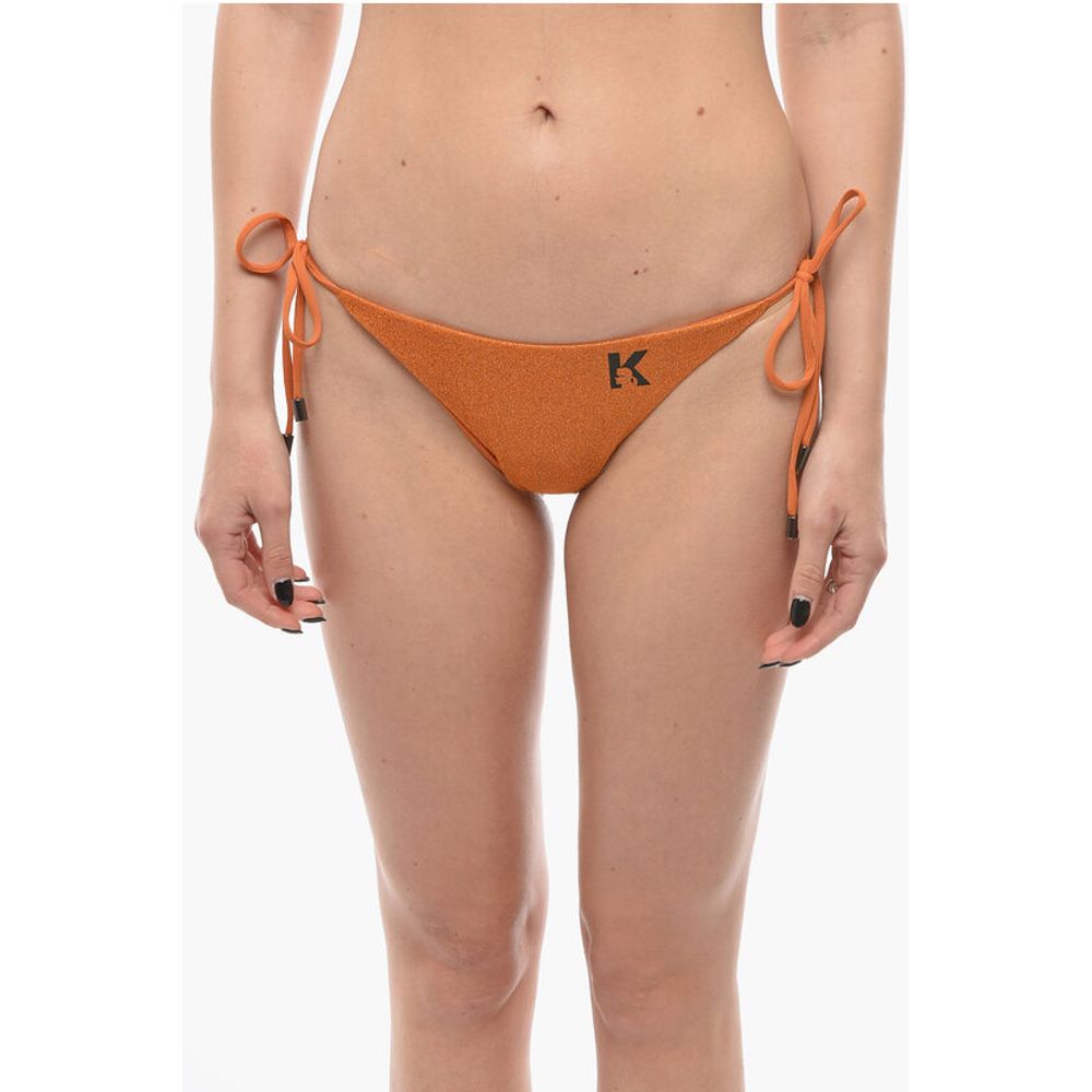 Karl Lagerfeld Lurex Tie-Side Bikini Bottom