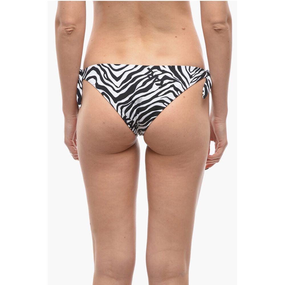 Karl Lagerfeld Animal Patterned Tie-Side Bikini Bottom