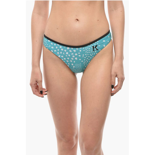 Karl Lagerfeld Two-Tone DOTS Bikini Bottom with Contrasting Trimmings