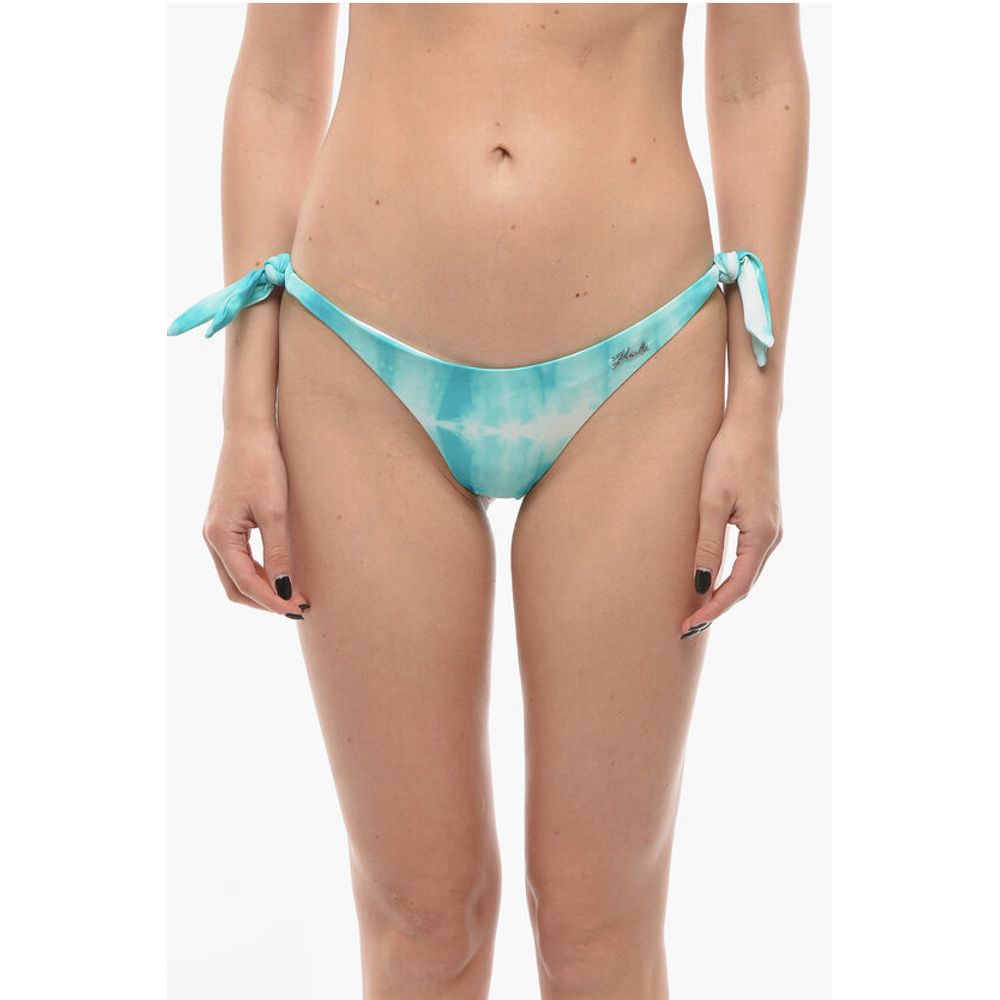 Karl Lagerfeld Tie Dye Effect Bikini Bottom With Knotted Laces