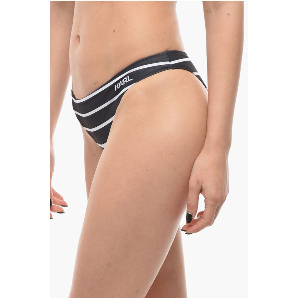 Karl Lagerfeld Striped Bikini Bottom