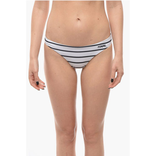 Karl Lagerfeld Two-Tone Awning Striped Bikini Bottom