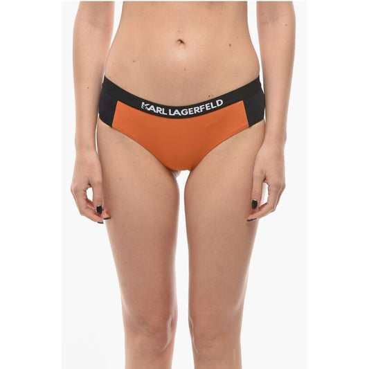 Karl Lagerfeld Two-Tone SPORT Bikini Bottom with Logoed Elastic Band on the