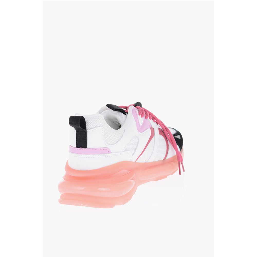 John Galliano Leather and Fabric Sneakers with Logoed Sole