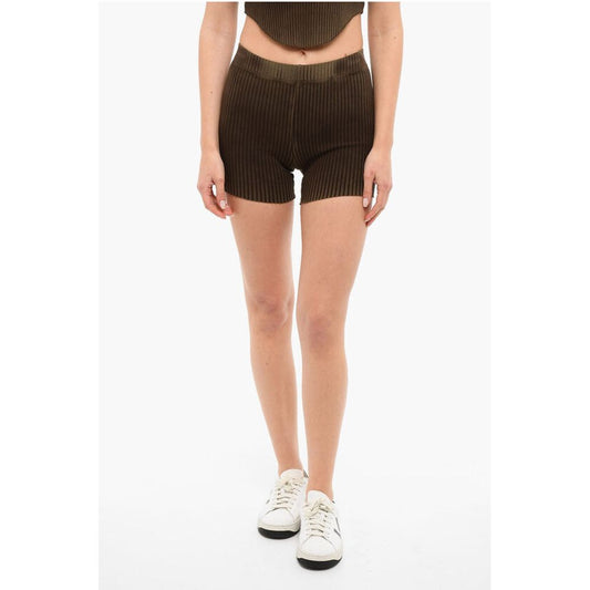 Cotton Citizen Ribbed Shorts with Distressed Detailing