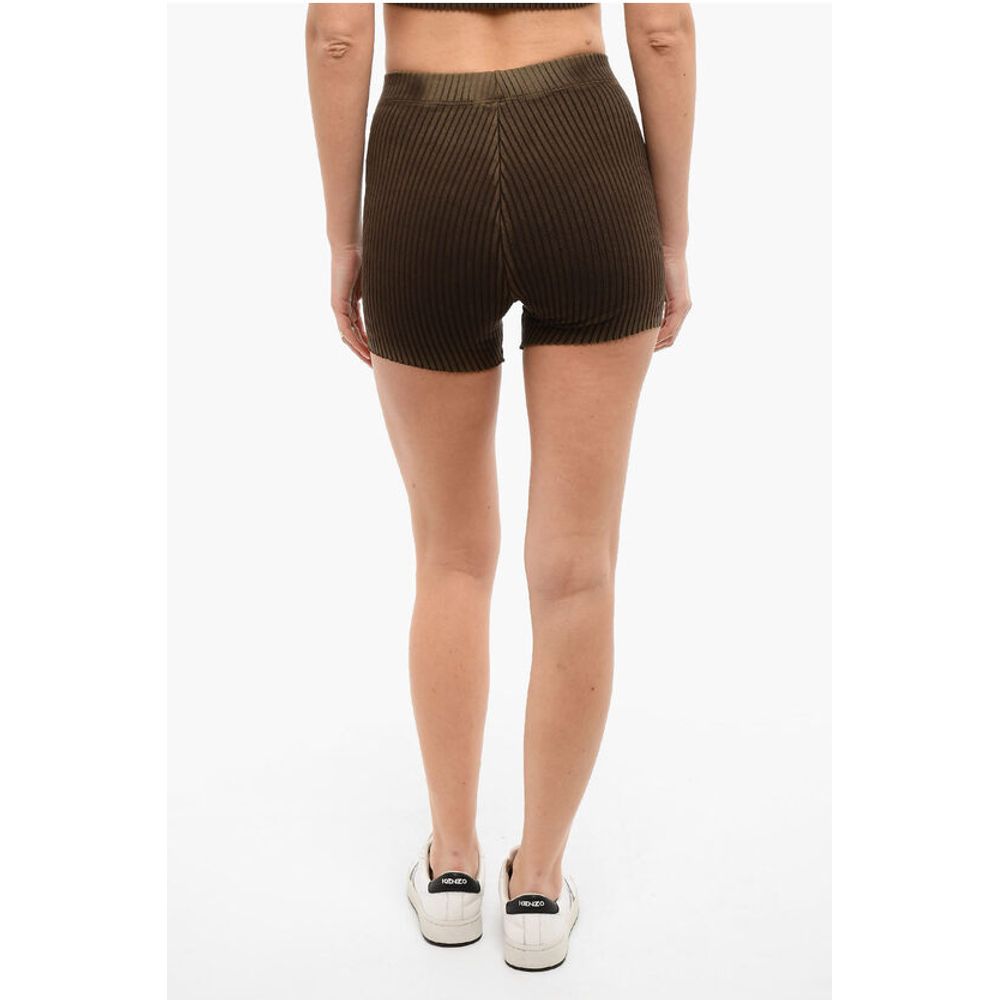 Cotton Citizen Ribbed Shorts with Distressed Detailing