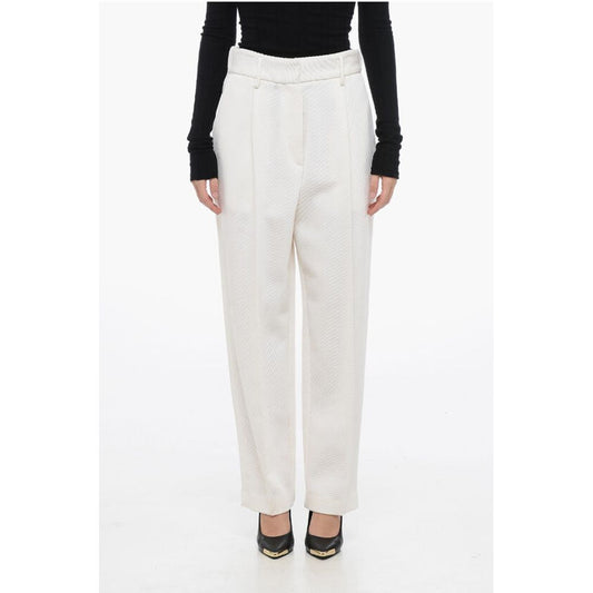 Forte_Forte Cotton and Virgin Wool Single-Pleat Pants