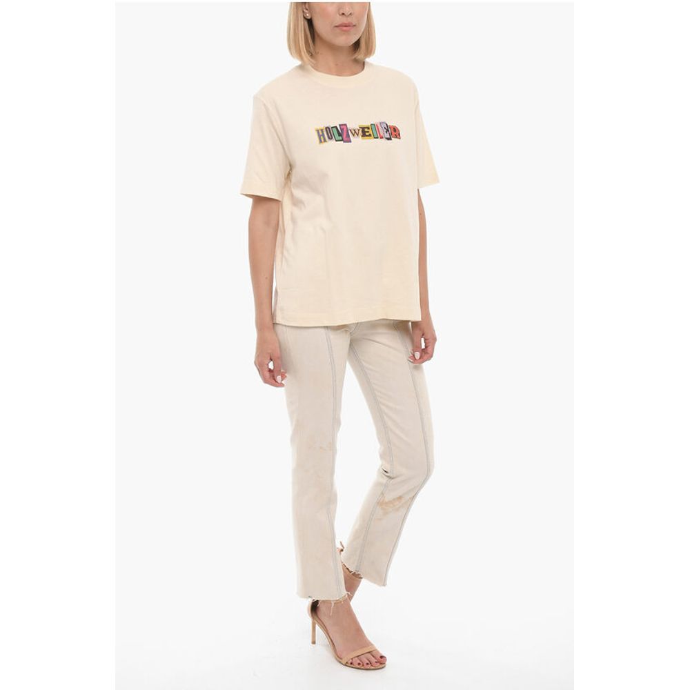 Holzweiler Logo Printed KJERAG Crew-neck T-Shirt with Printed Logo