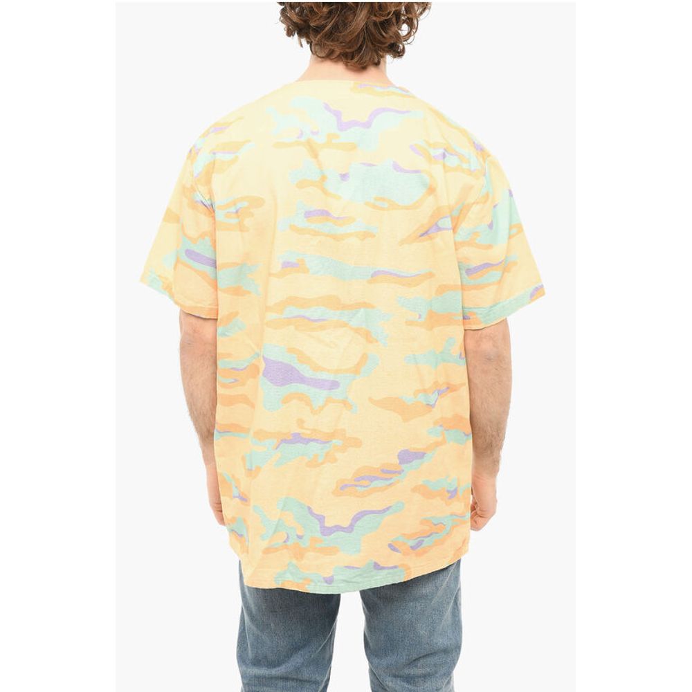 Bel Air Athletics V-neckline CAMO BASEBALL Shirt with Camouflage Motif