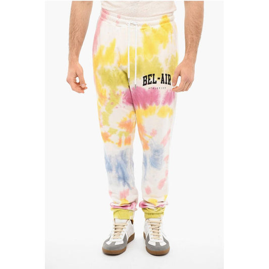 Bel Air Athletics Brushed-cotton COLLEGE Joggers with Tye-dye Print