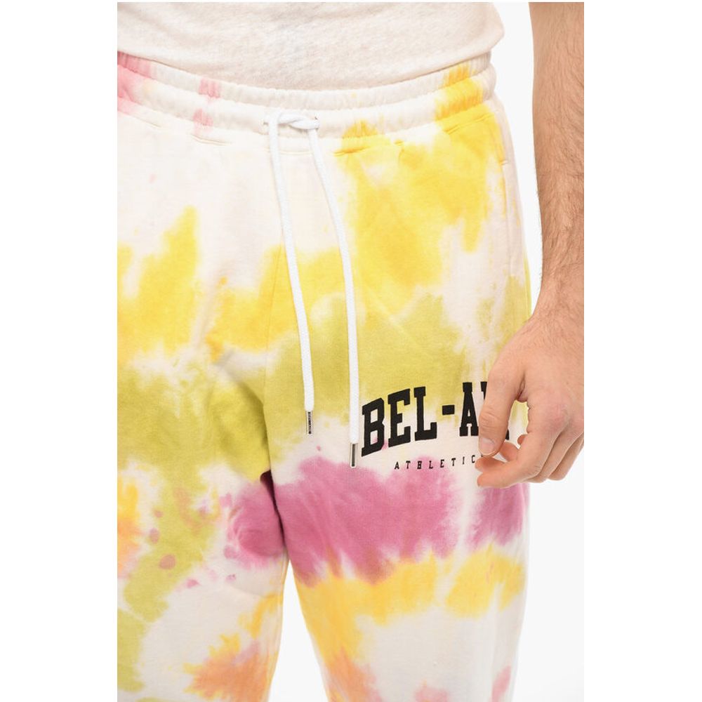 Bel Air Athletics Brushed-cotton COLLEGE Joggers with Tye-dye Print
