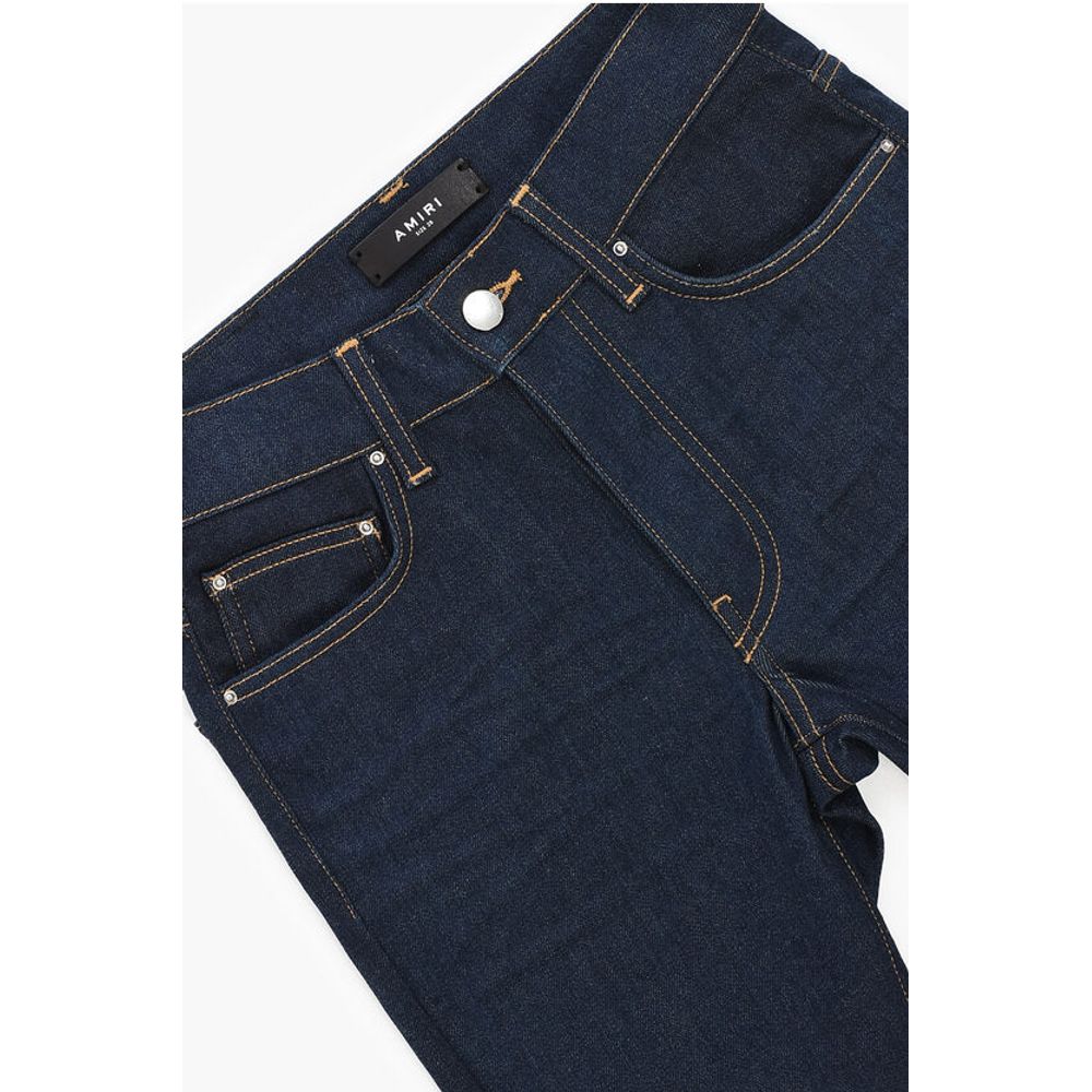 Amiri Skinny Denims with Visible Stitching and Back Logo Patch 13c