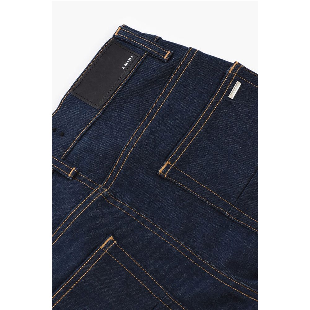 Amiri Skinny Denims with Visible Stitching and Back Logo Patch 13c