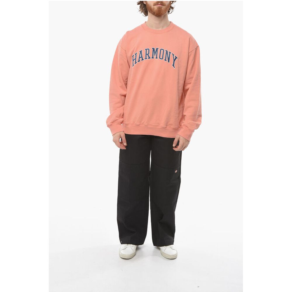 Harmony Logo Printed Brushed Cotton Crew-neck Sweatshirt