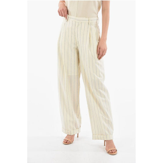 Marni Double-pleated PIN STRIPE Wide Leg Pants