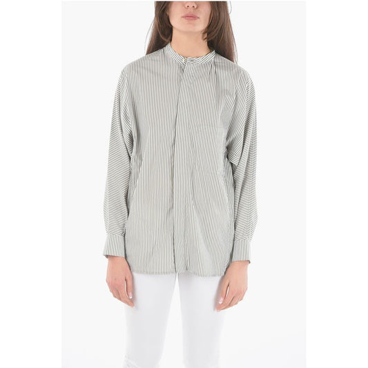 Woolrich Striped Oversized Shirt with Breast Pocket