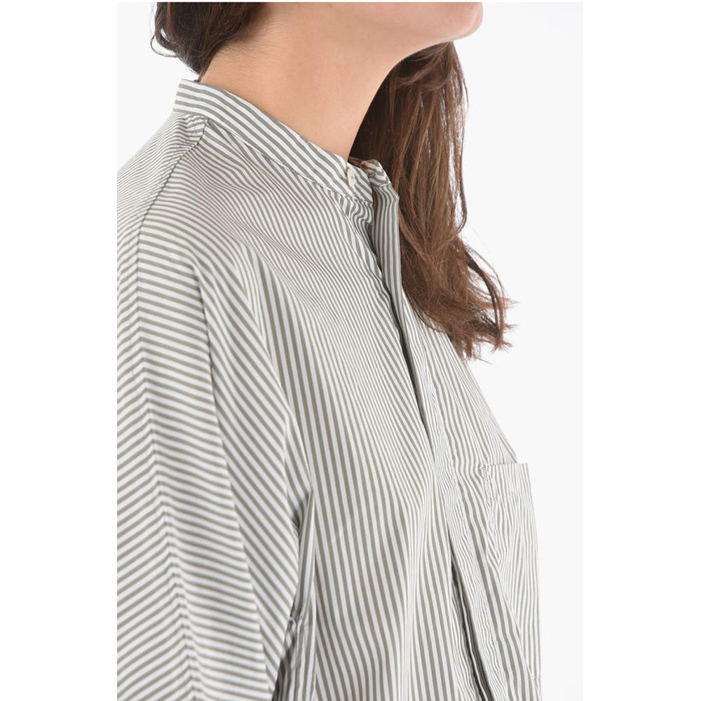 Woolrich Striped Oversized Shirt with Breast Pocket