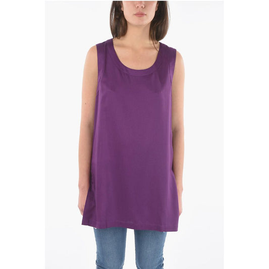 Woolrich Solid Color Maxi Top with Side Splits