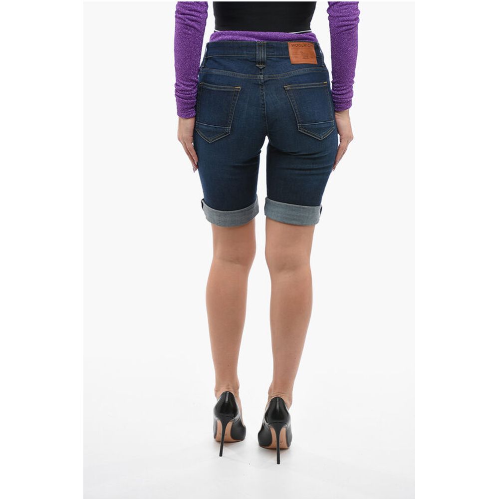 Woolrich 5 Pockets Stretch Denim Shorts
