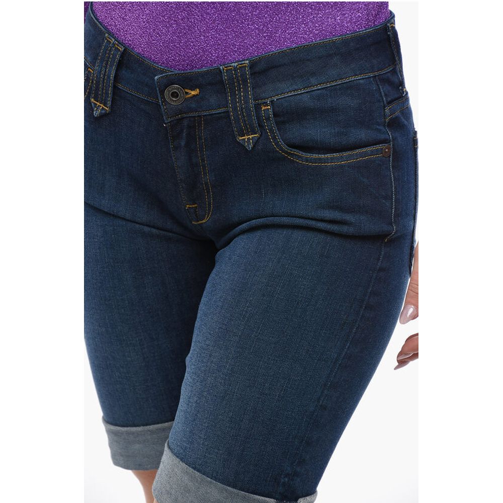 Woolrich 5 Pockets Stretch Denim Shorts