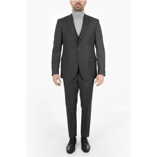 Corneliani Single Breasted Lined RIGHT 2 Buttons Suit WIth Flap Pockets