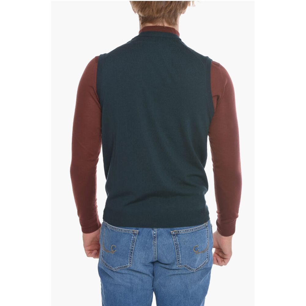 Corneliani V Neck Virgin Wool Vest