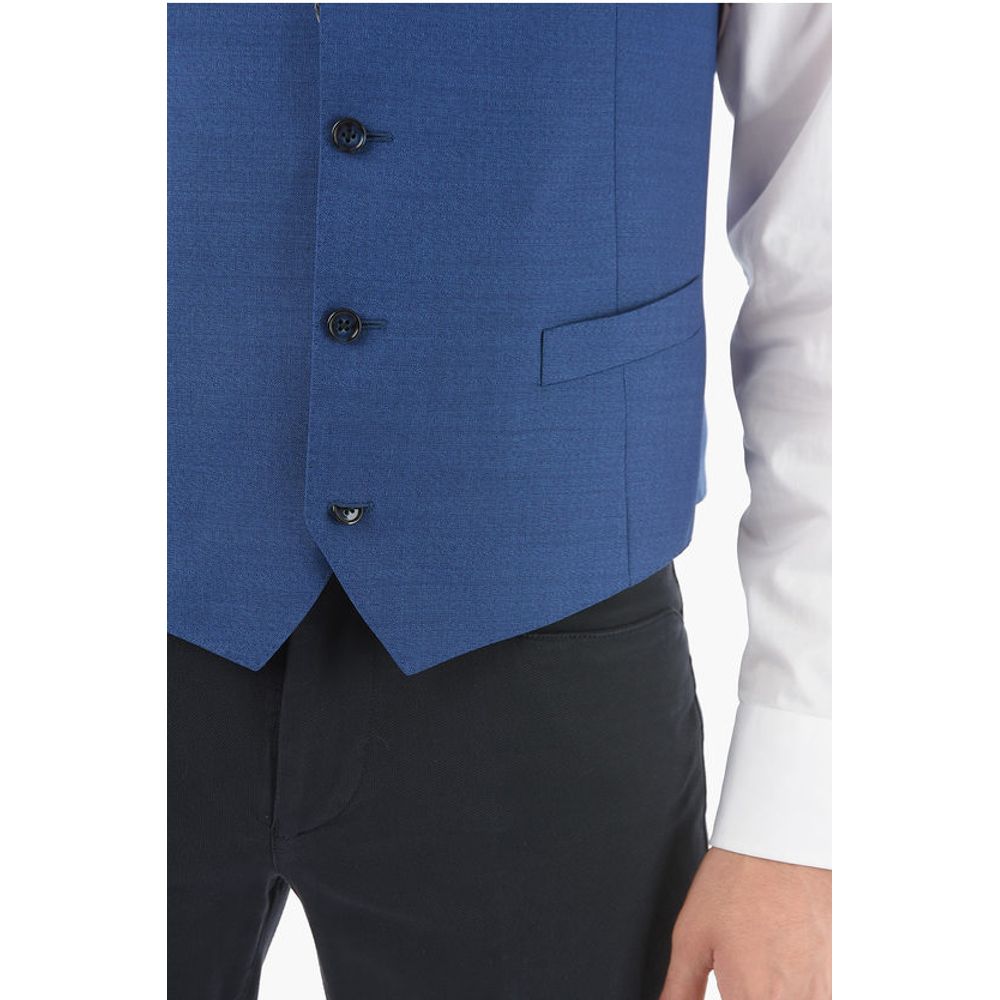Corneliani Wool 4 Buttons ACADEMY Waistcoat with Martingale
