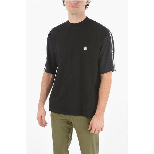 Neil Barrett Contrasting Band MUSIC BOLT VARSITY T-Shirt