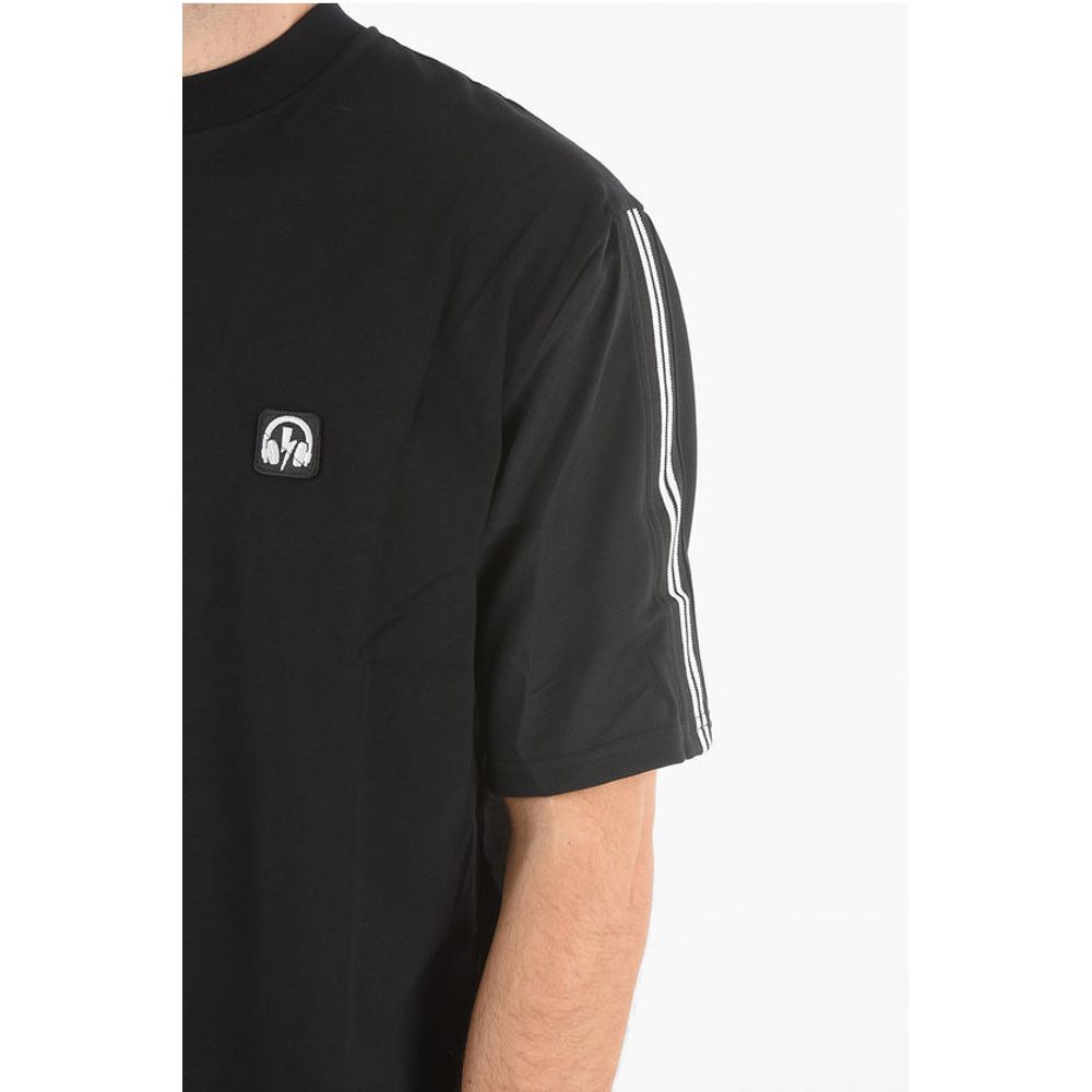 Neil Barrett Contrasting Band MUSIC BOLT VARSITY T-Shirt