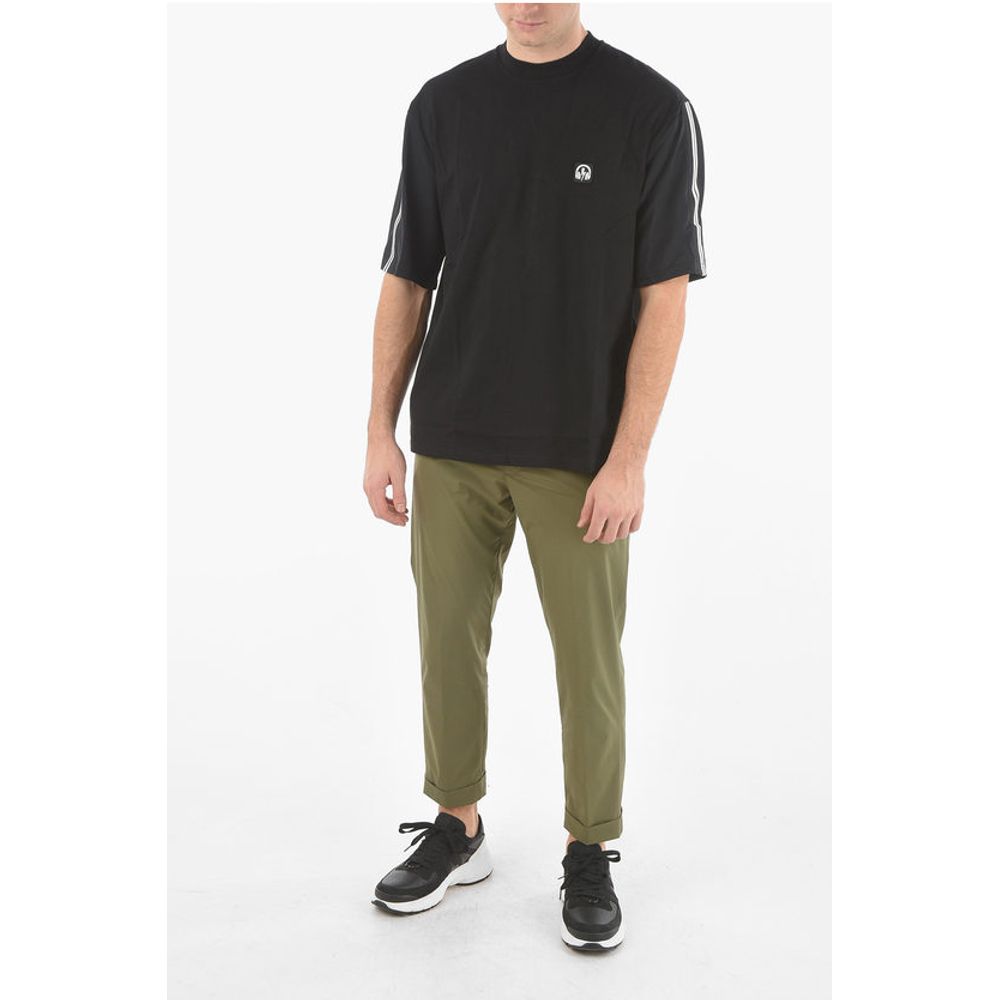 Neil Barrett Contrasting Band MUSIC BOLT VARSITY T-Shirt
